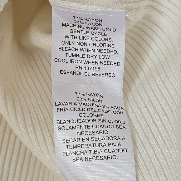 DANIELLE BERNSTEIN Puff‎ Sleeve Cropped Cardigan Ivory White Size 3X NEW - Picture 8 of 13